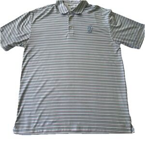 Oxford Golf Polo Shirt Striped White Men's‎ XXL Sawgrass TPG